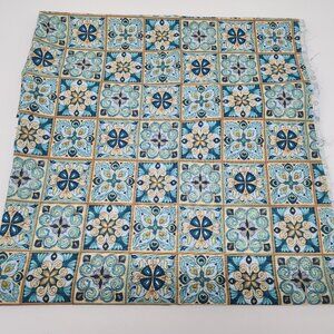 Quilting Craft Fabric Blue Cream Patchwork Wilmington Majestic Beauties 1yd-6"
